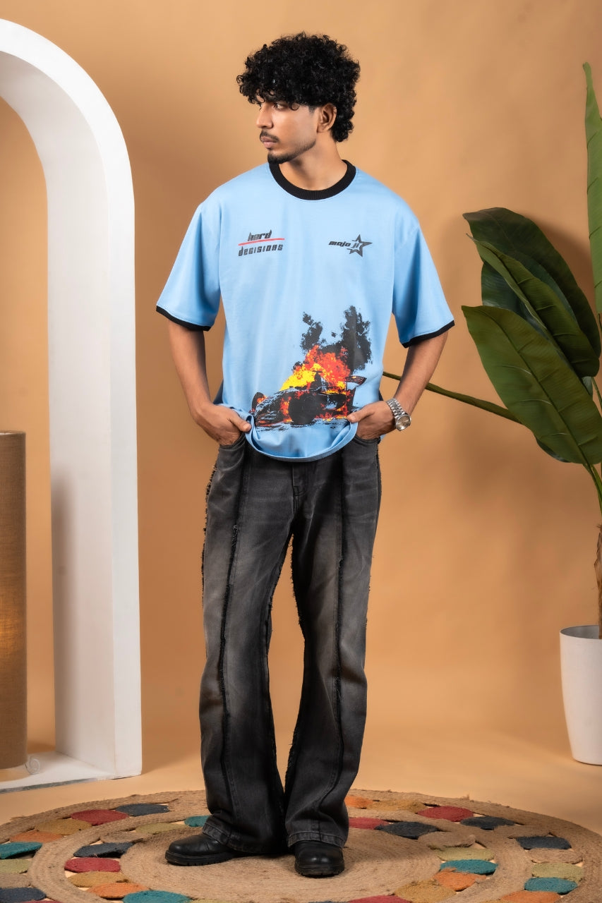 Easy life Oversized Blue T-shirt