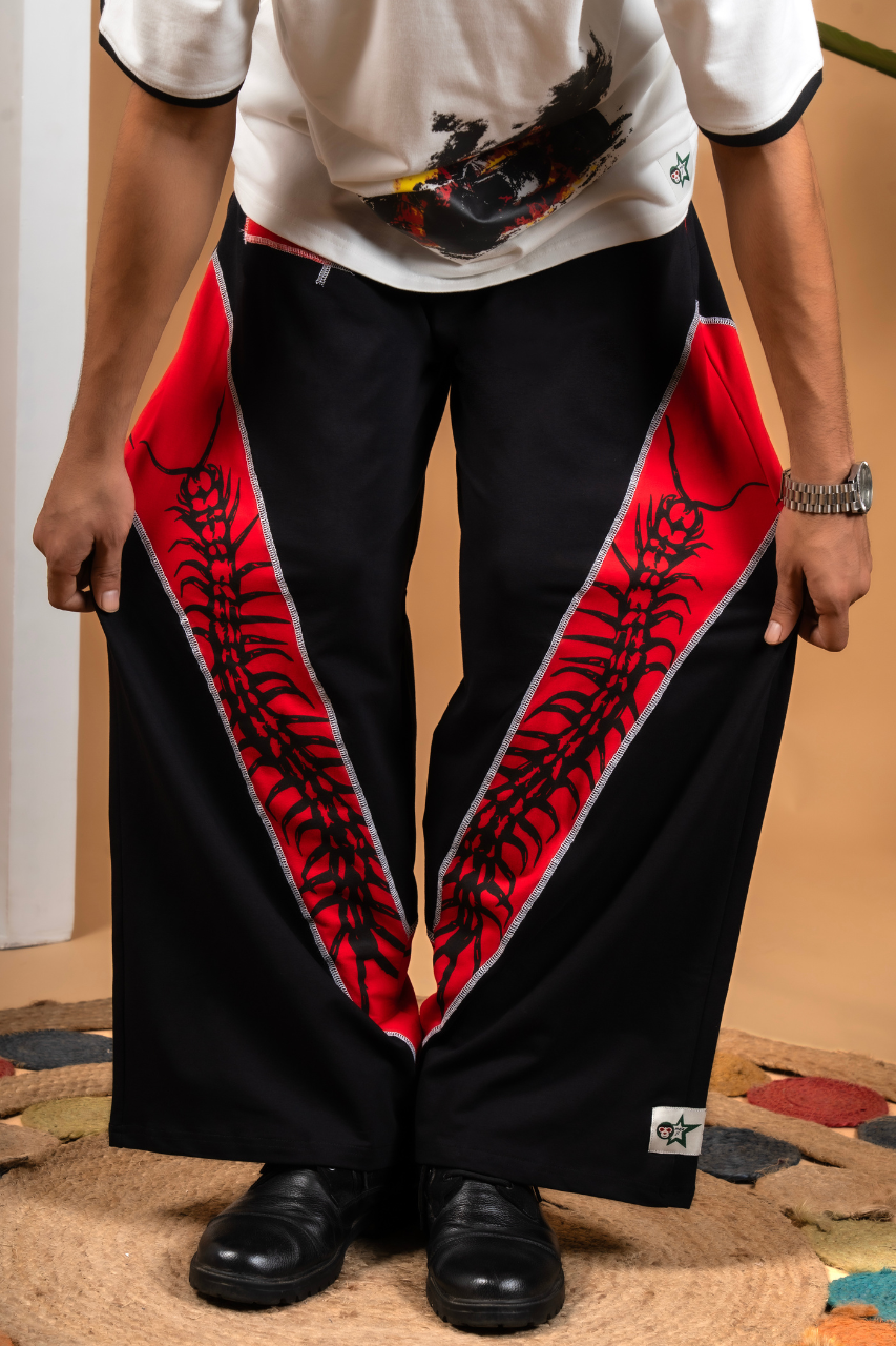 Baggy Centipede Printed  Cotton Lower