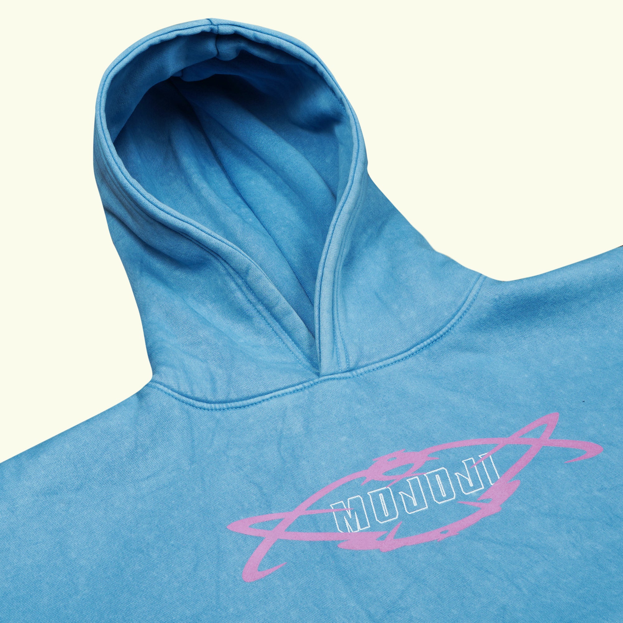 MOJO JI Acid Wash Blue Hoodie