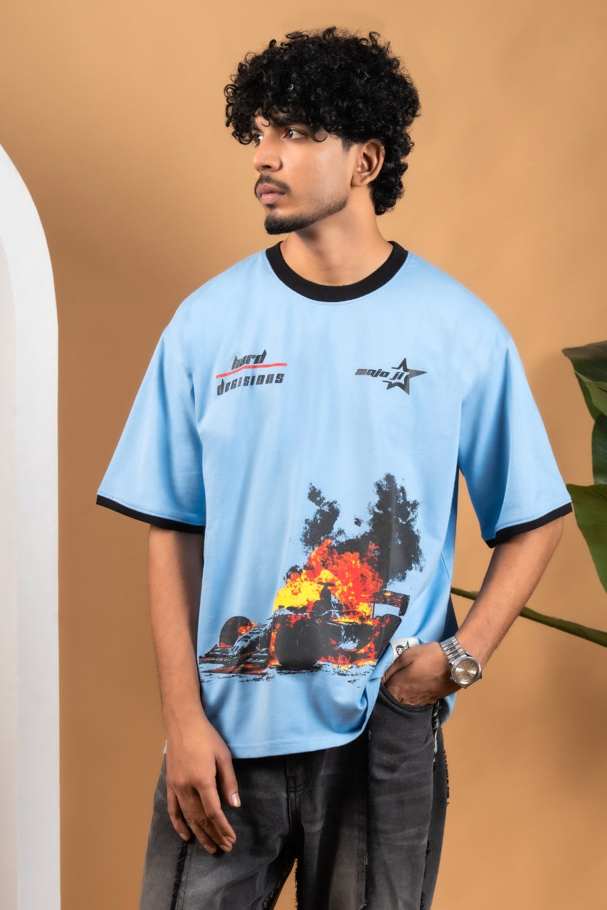 Easy life Oversized Blue T-shirt