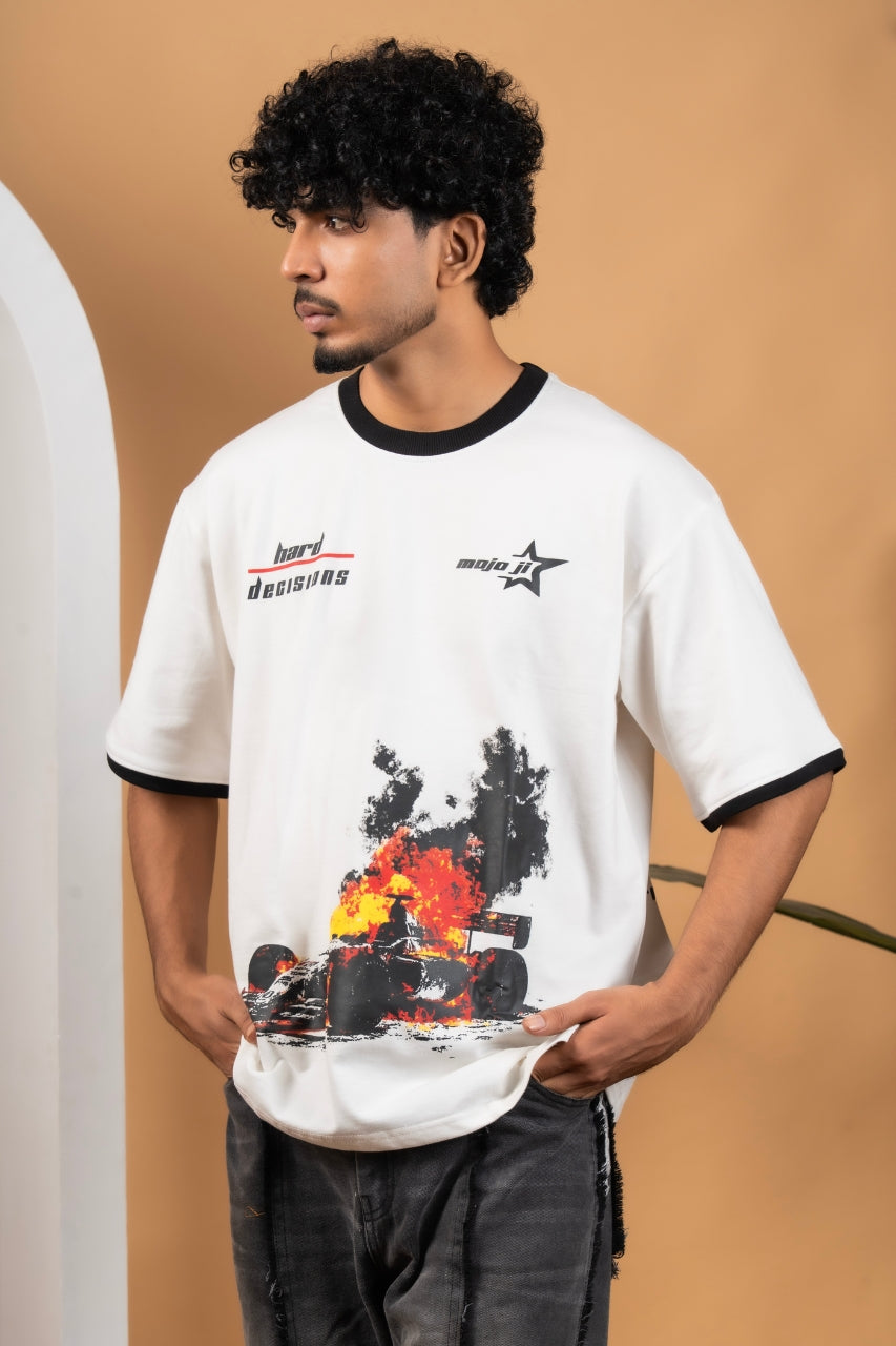 Easy life White Oversized T-shirt