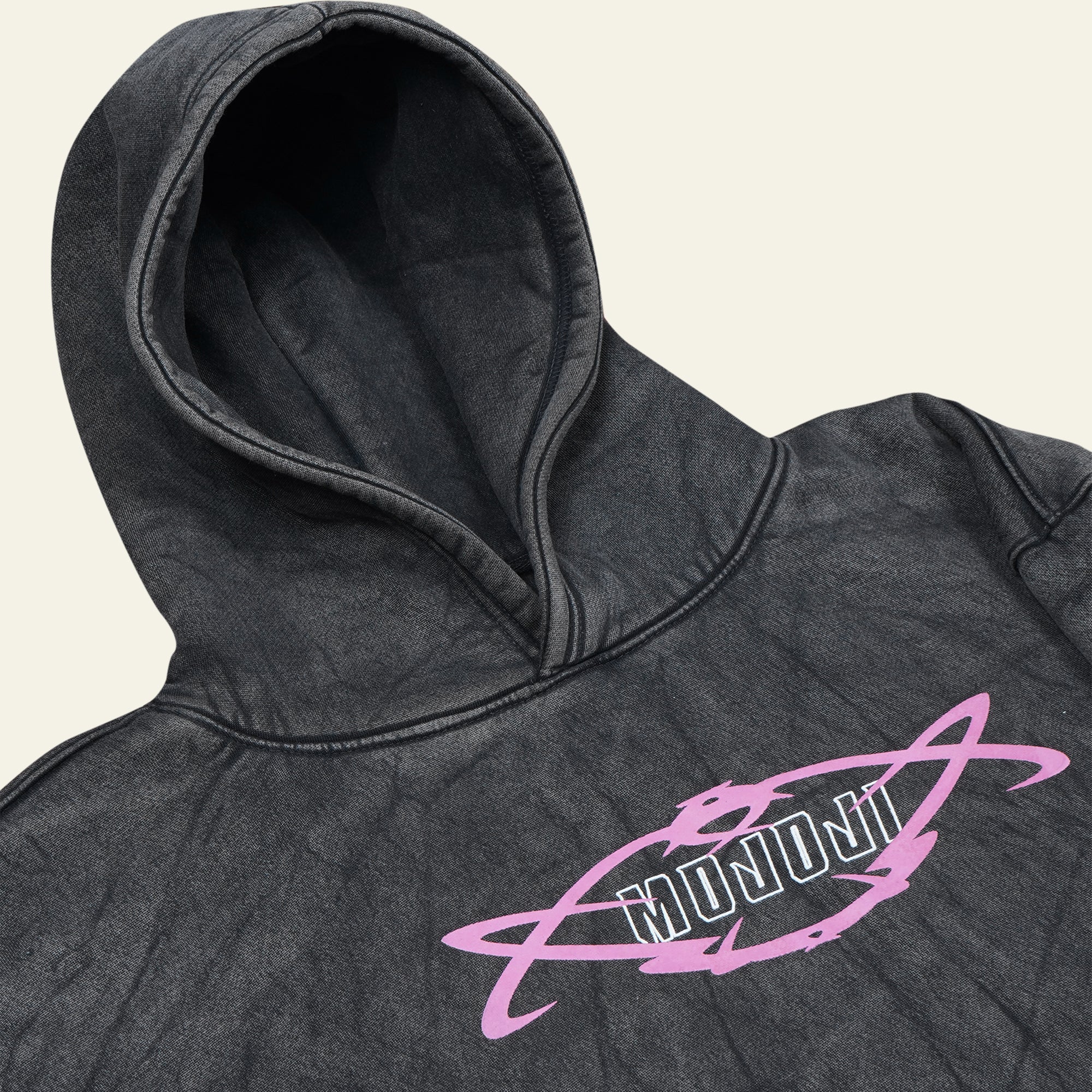 MOJO JI Acid wash Black Hoodie