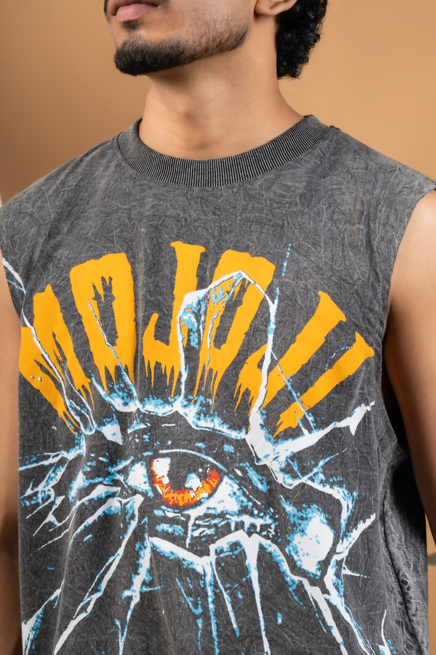 Third eye Acid Wash Sleeveless Tee