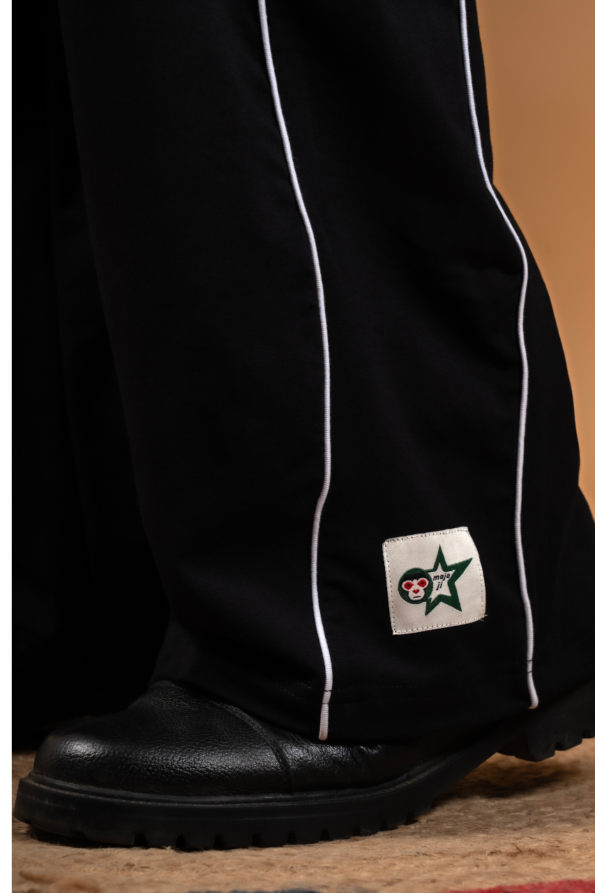 Double Line Striped Cotton Black Lower