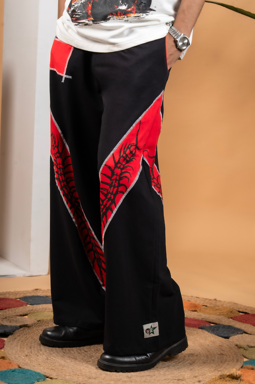 Baggy Centipede Printed  Cotton Lower