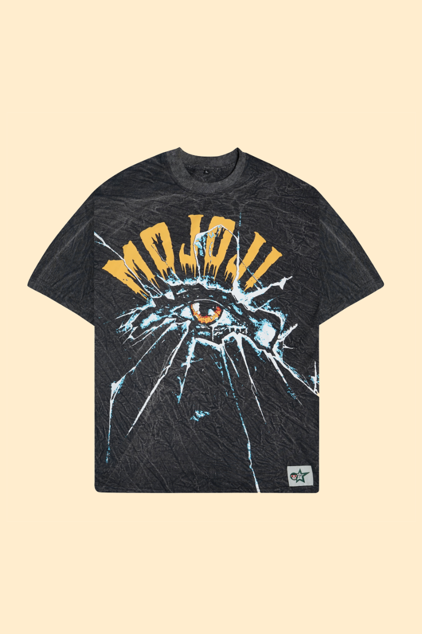 Third eye Acid Wash Printed T-shirt