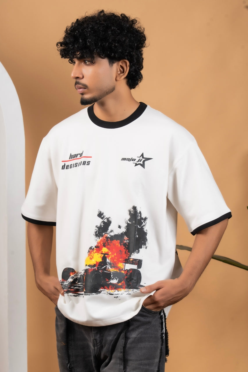 Easy life White Oversized T-shirt