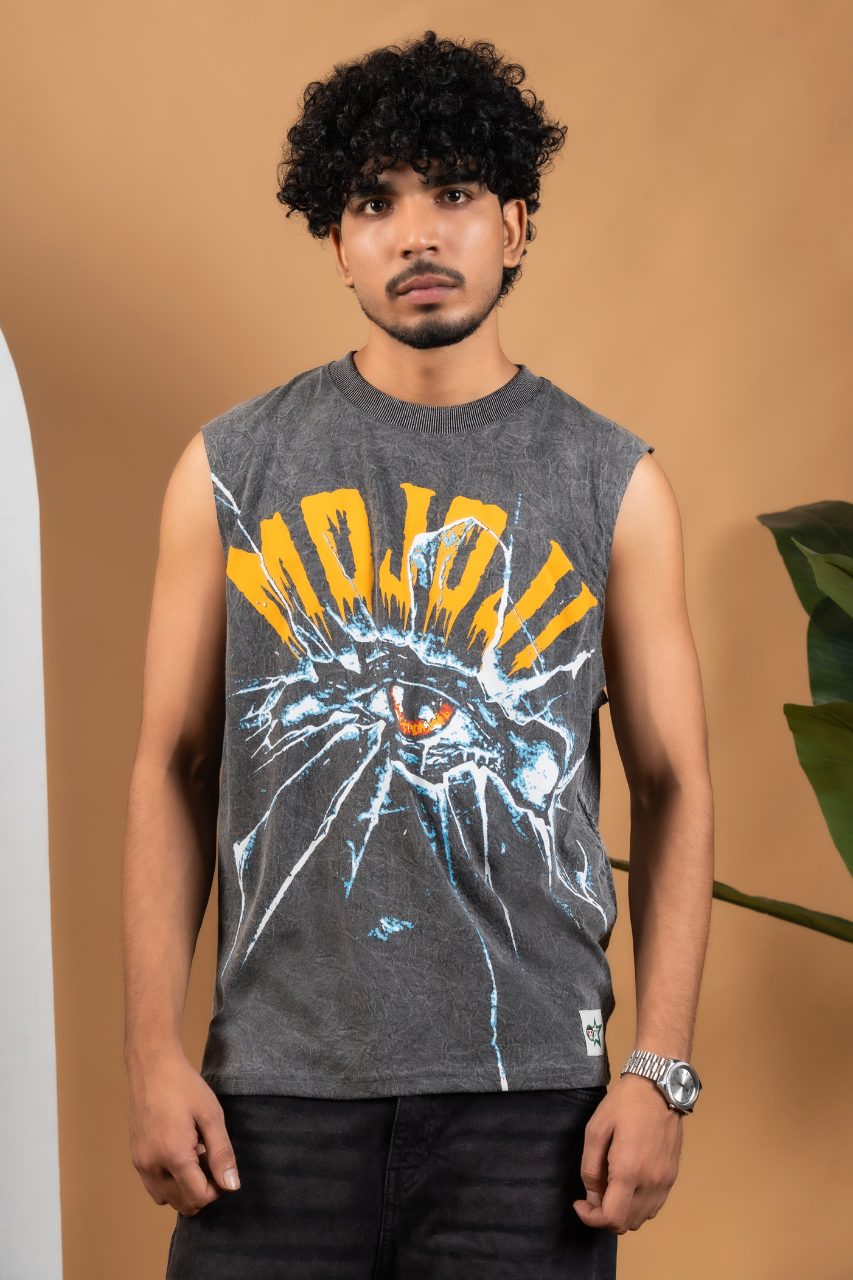 Third eye Acid Wash Sleeveless Tee