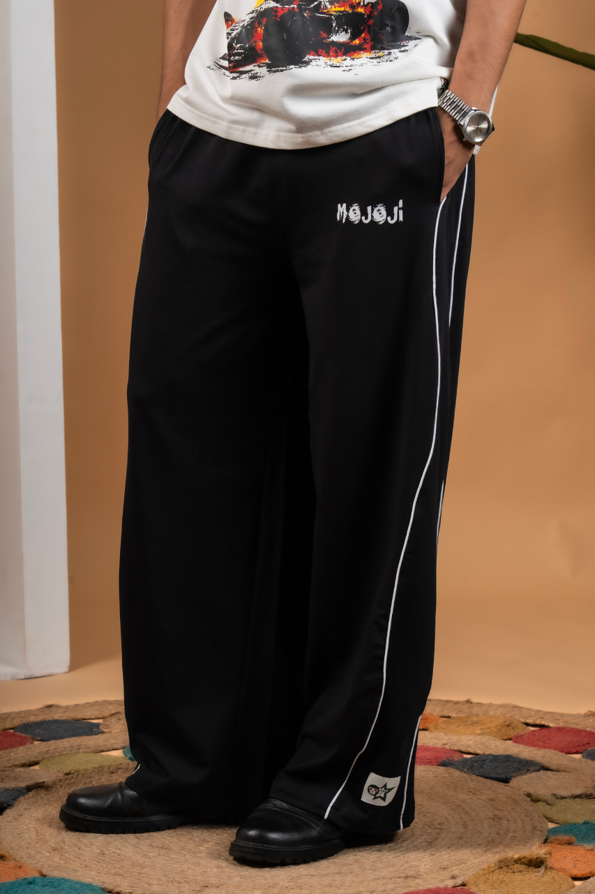 Double Line Striped Cotton Black Lower