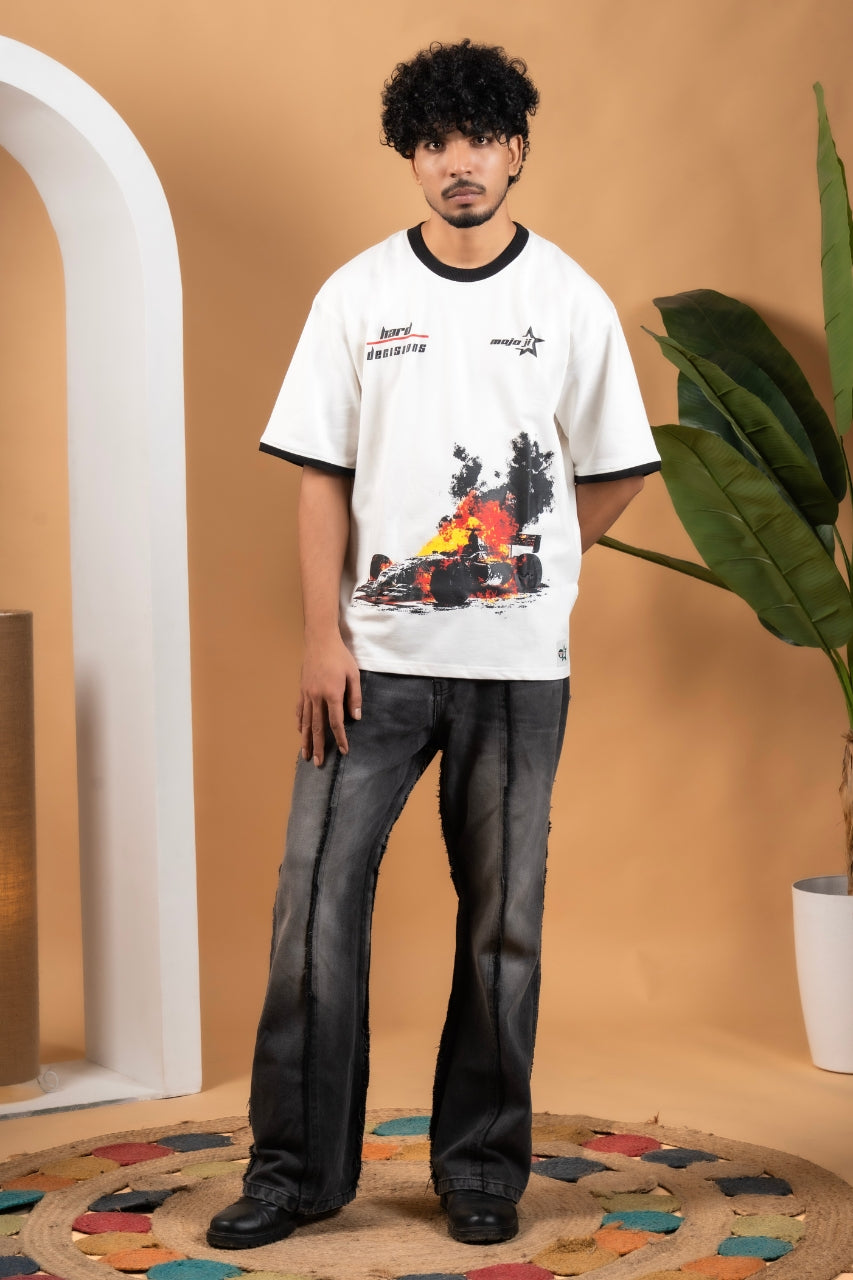 Easy life White Oversized T-shirt