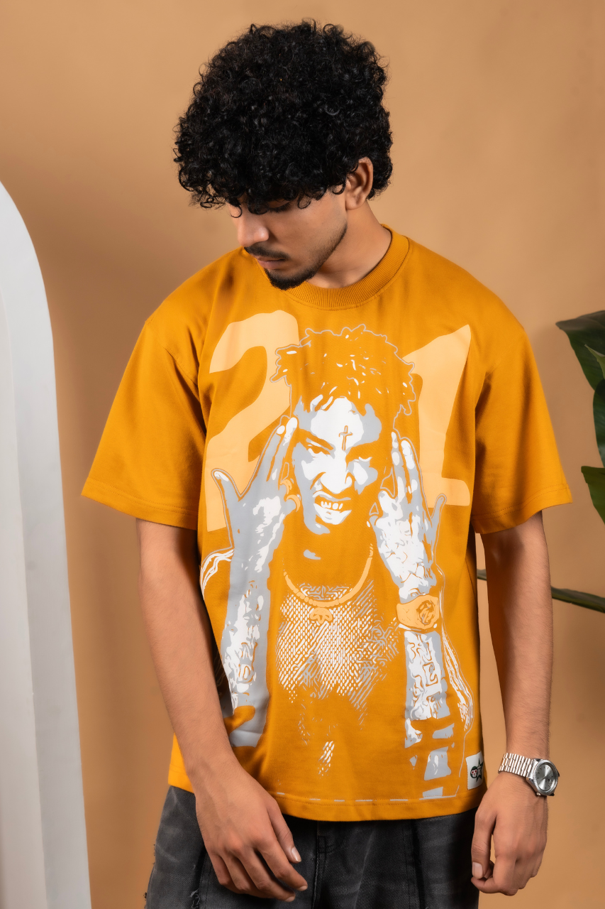 21 Savage Mustard Oversized Tee