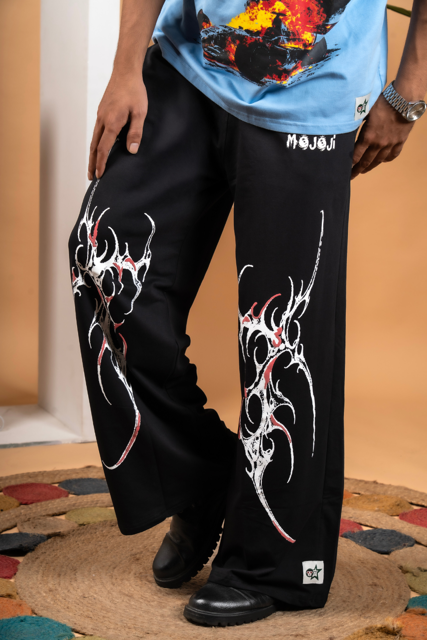 Tattoo Art cotton Black Printed Lower