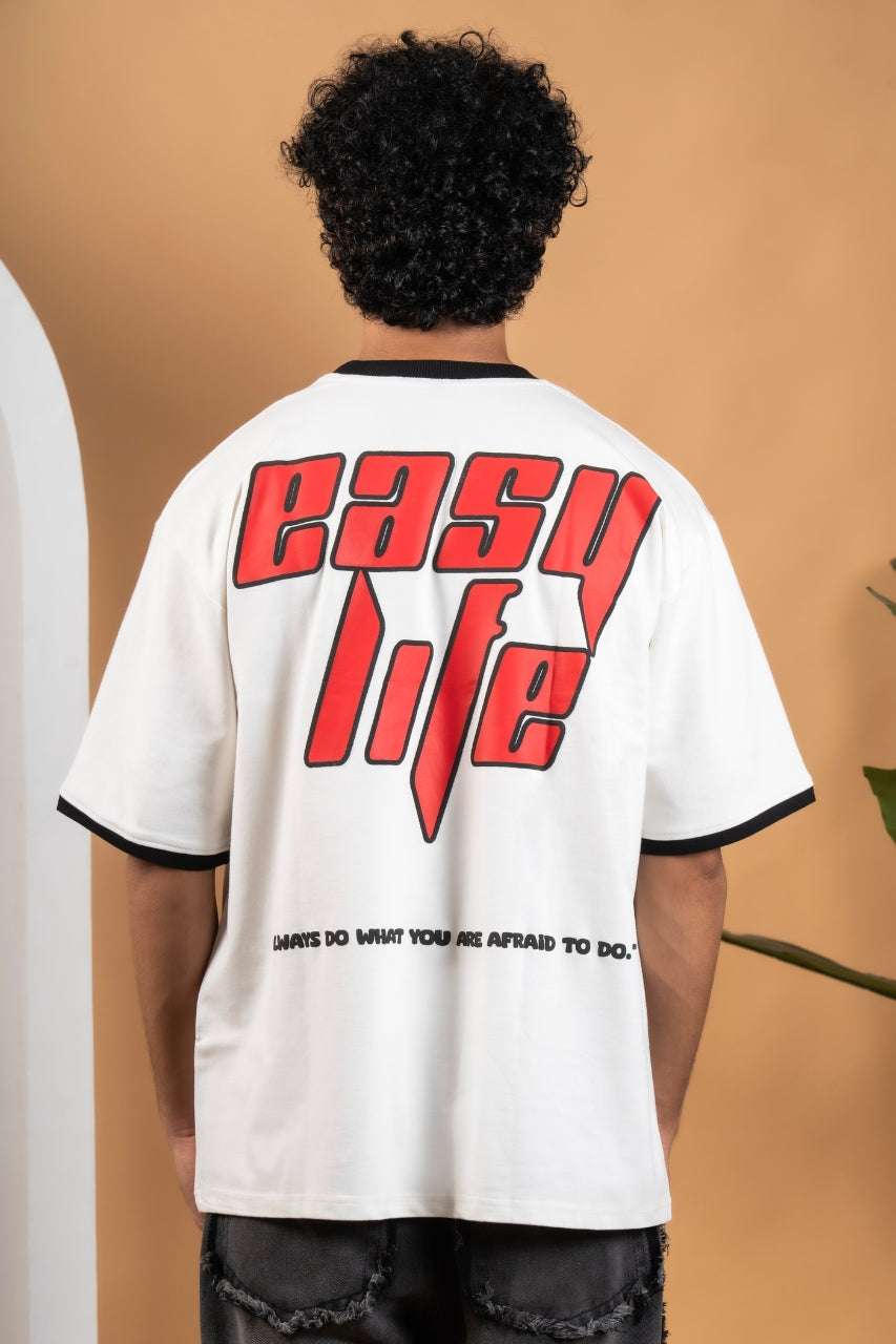 Easy life White Oversized T-shirt