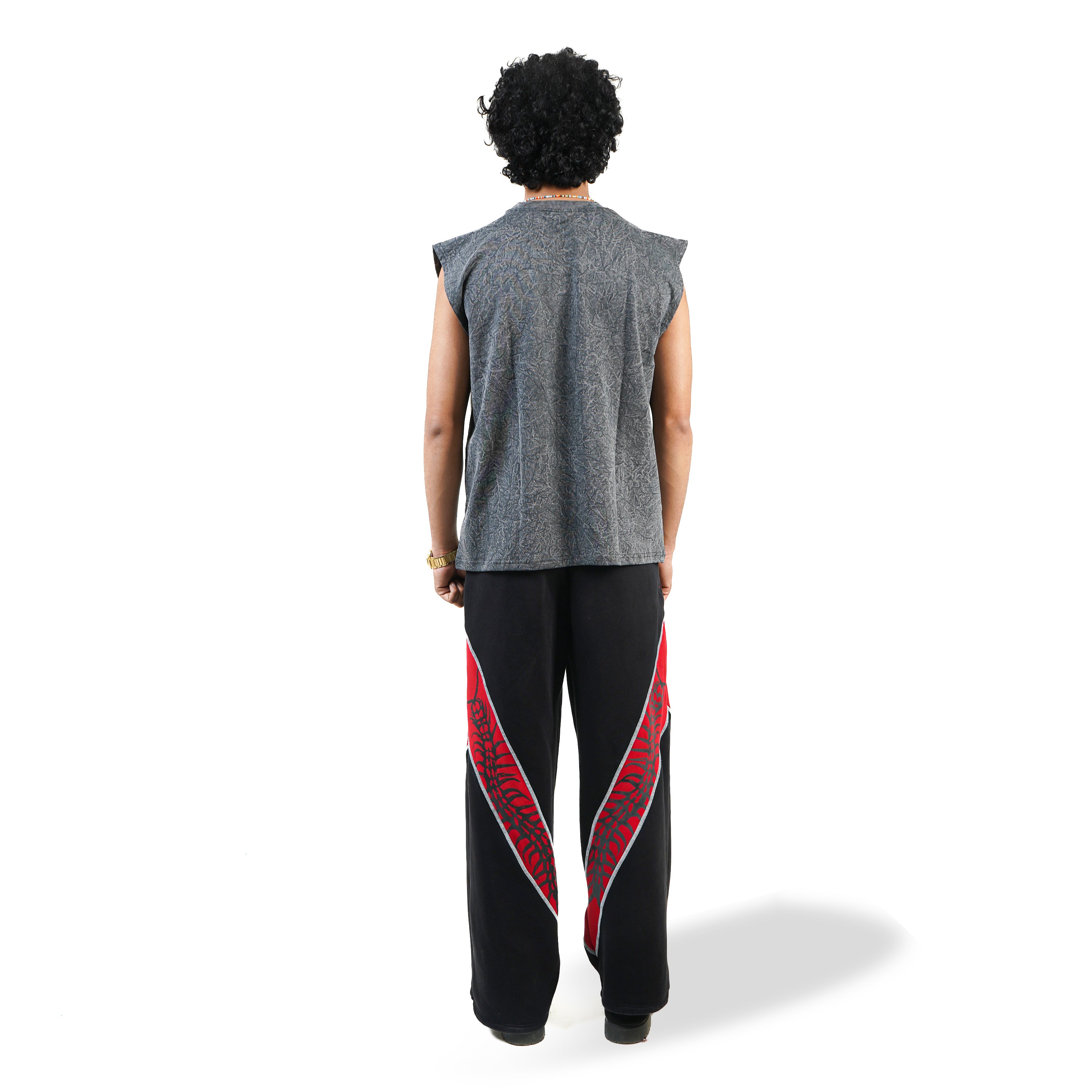 MOJO JI Acid Wash Sleeveless T shirt