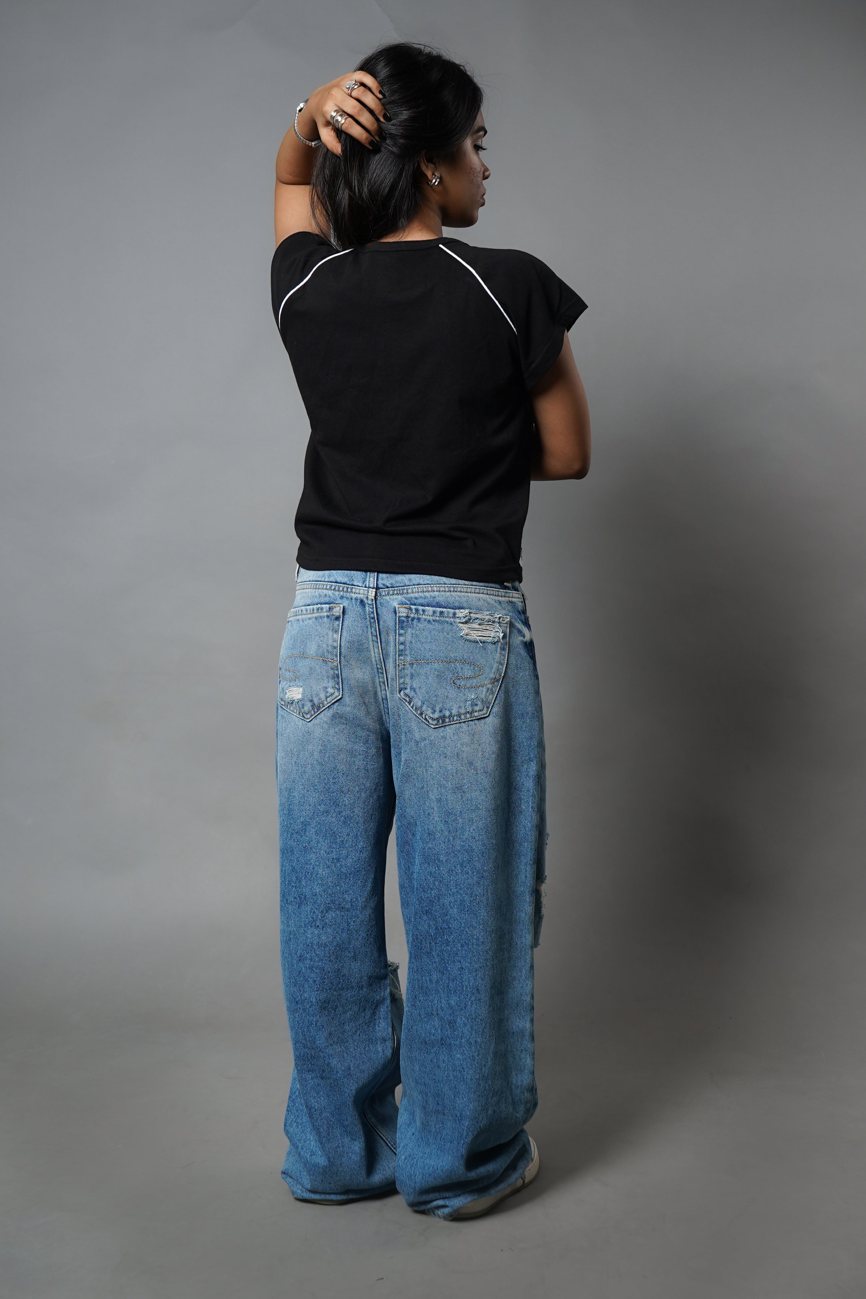 MOJO JI Printed Crop top