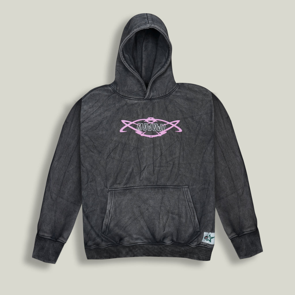 MOJO JI Acid wash Black Hoodie