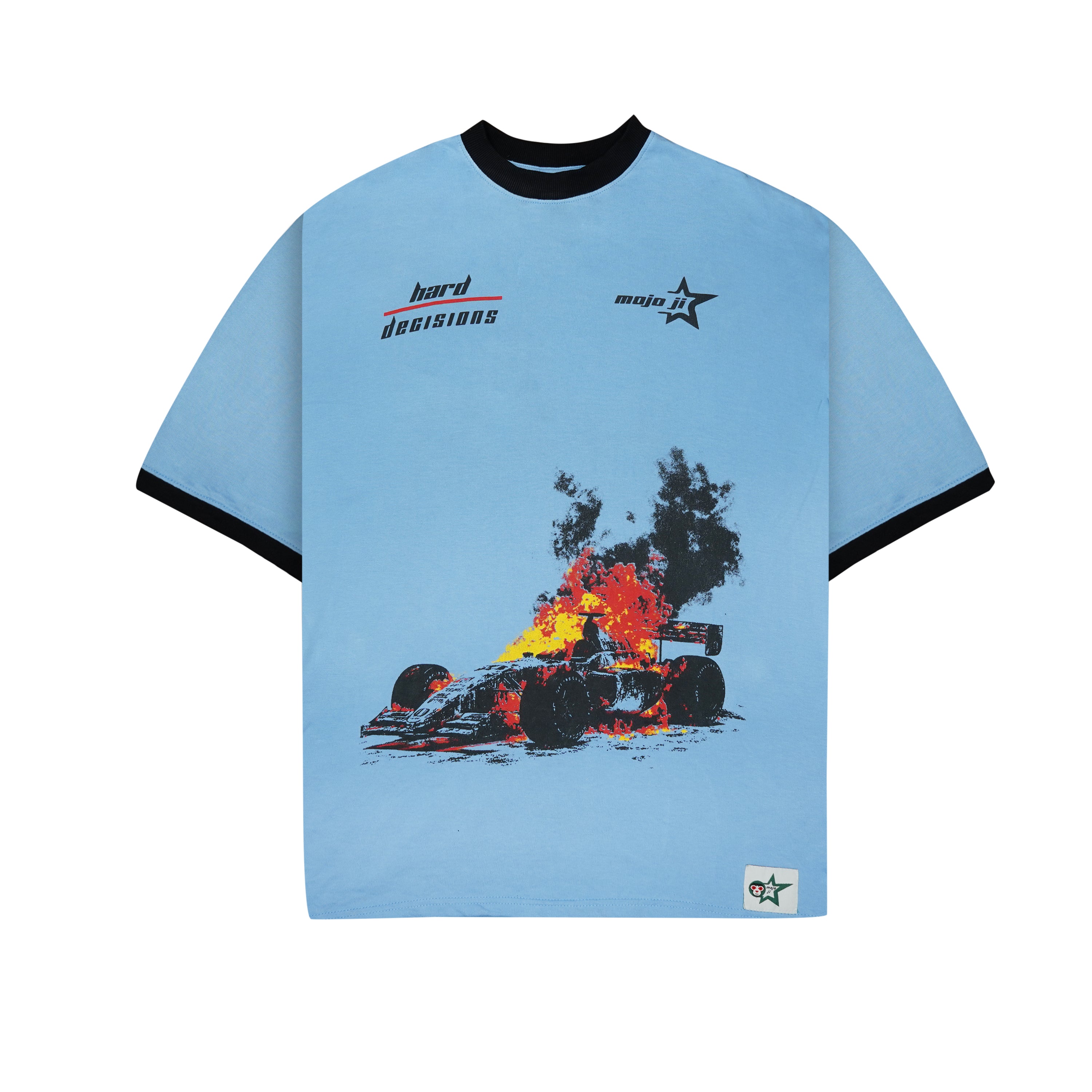MOJO JI Easy life Oversized Blue T-shirt