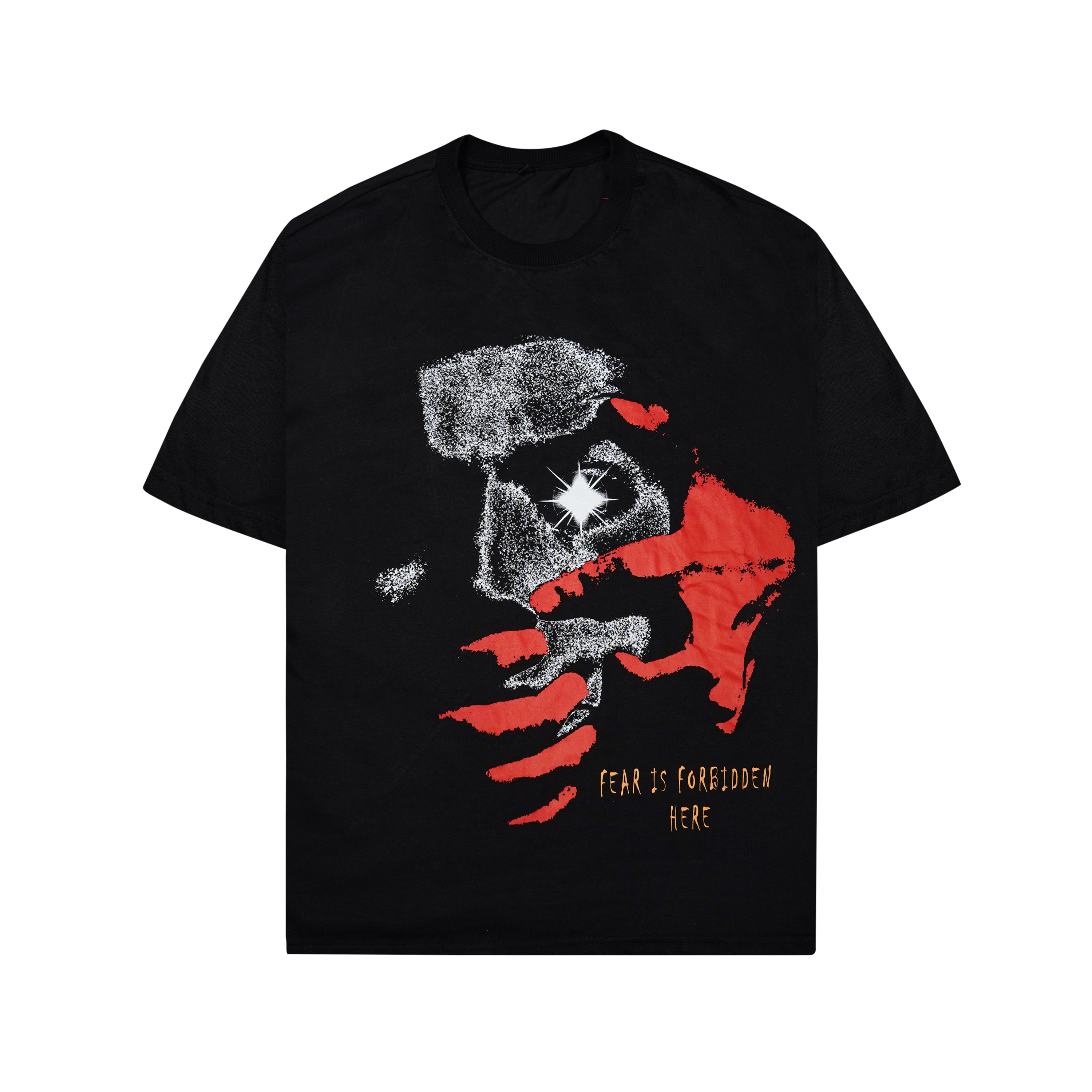 MOJO JI Black Printed Oversized T-shirt