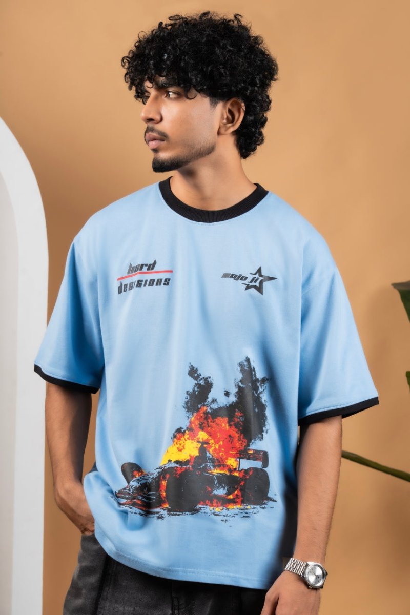 Easy life Oversized Blue T-shirt - mojo ji