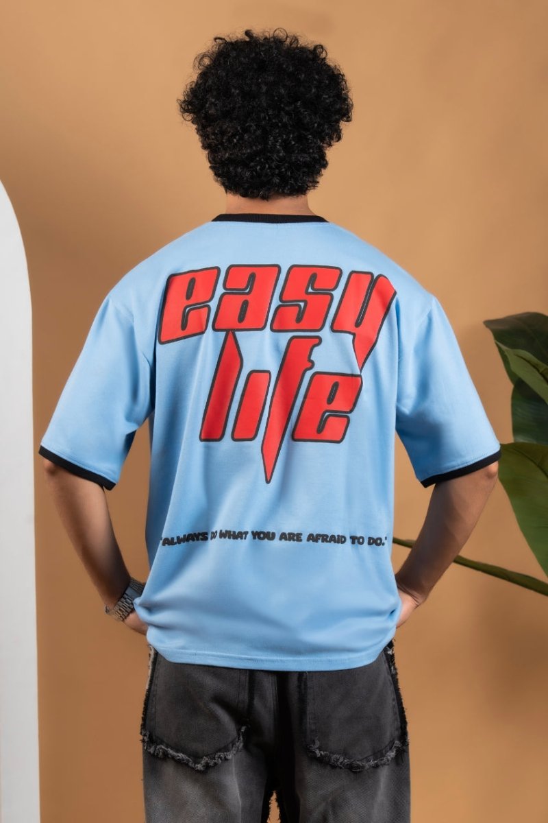Easy life Oversized Blue T-shirt - mojo ji