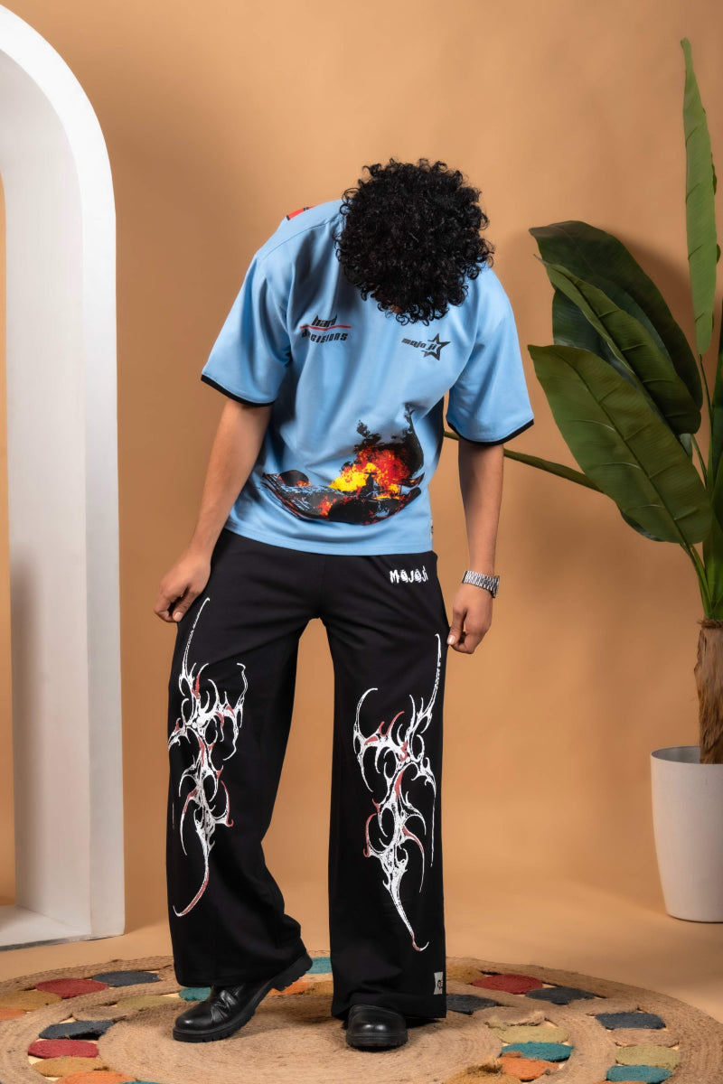 Tattoo Art cotton Black Printed Lower - mojo ji